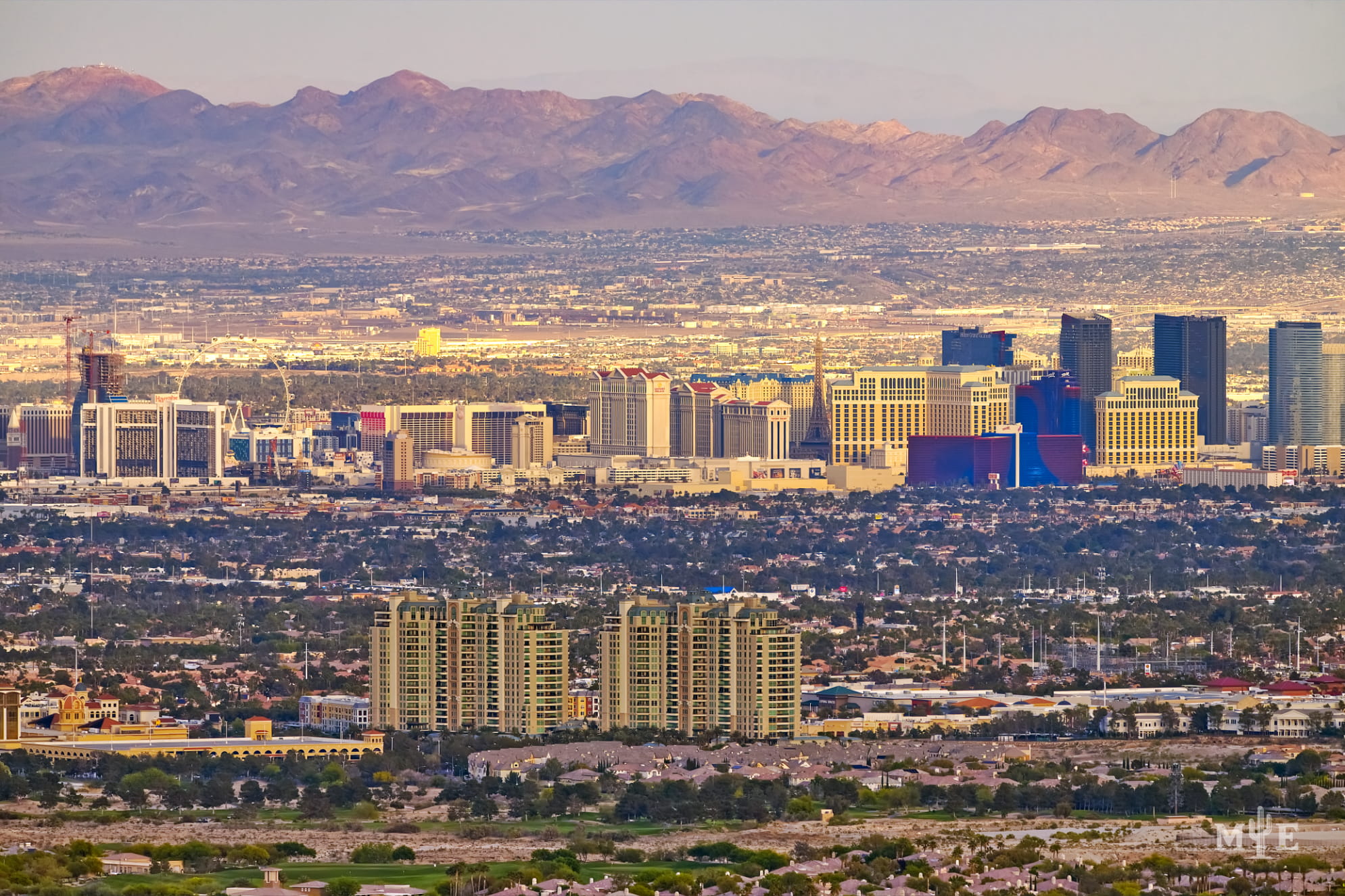 Las Vegas hotels and skyline view