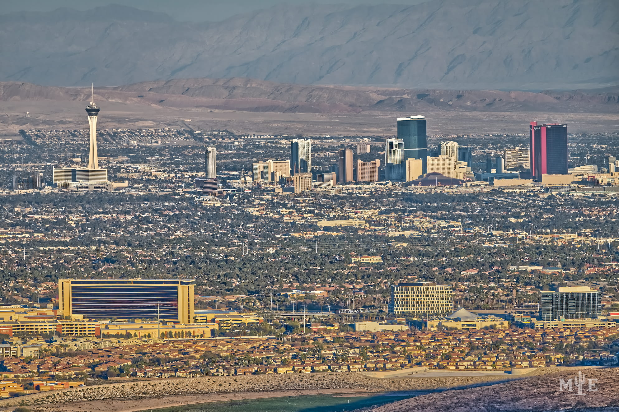 Las Vegas Nevada skyline and Strip view